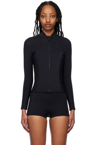 ABYSSE: Black Rell Long Sleeve Swim Top | SSENSE Canada