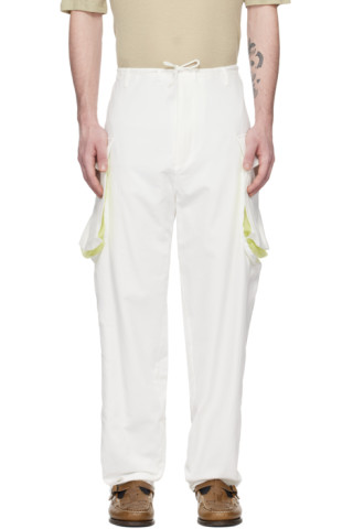 White Freaky Cargo Pants by Magliano on Sale