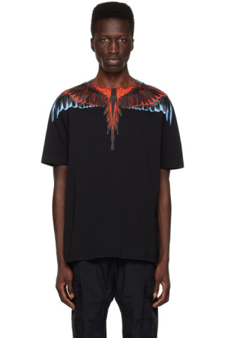 Marcelo Burlon County of Milan: Black Icon Wings T-Shirt | SSENSE