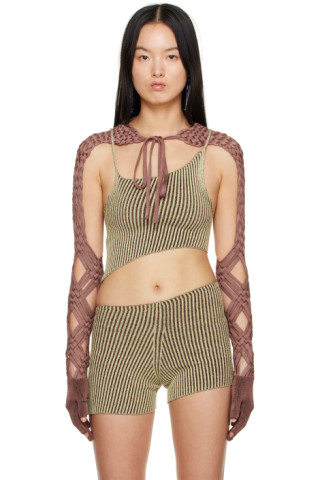 Isa Boulder: SSENSE Exclusive Yellow & Brown Tank Top | SSENSE Isa Boulder: SSENSE Exclusive Yellow & Brown Tank Top | SSENSE