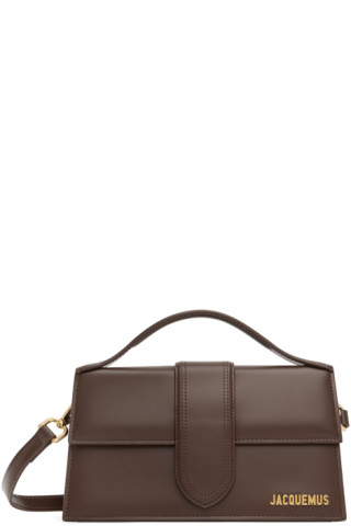 Jacquemus: Brown Le Raphia 'Le Grand Bambino' Bag | SSENSE