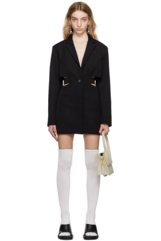 Jacquemus: Black Le Papier 'La Robe Bari' Minidress | SSENSE