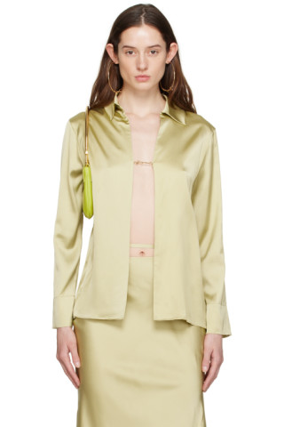 Khaki 'La Chemise Notte' Shirt by Jacquemus on Sale