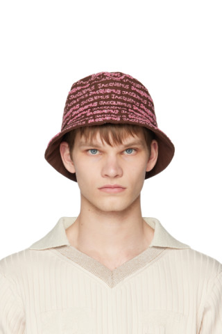 ハット JACQUEMUS 'Le Bob Bordado bucket hat (23E235AC451 BROWN) 231553M140035_1.jpg