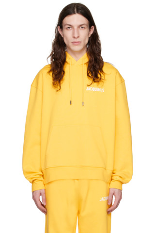 Jacquemus: Yellow 'Le Sweatshirt Jacquemus' Hoodie | SSENSE