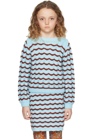 Kids Blue Rio Sweater by Misha & Puff on Sale