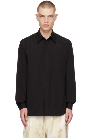 Black Suit Broad Shirt by Yohji Yamamoto on Sale