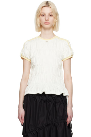 Kijun: White Track T-Shirt | SSENSE