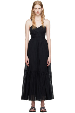 Black Giana Maxi Dress by Isabel Marant Etoile on Sale