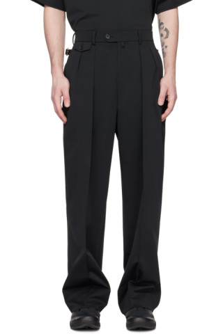 RAINMAKER KYOTO: Black Wide-Leg Trousers | SSENSE