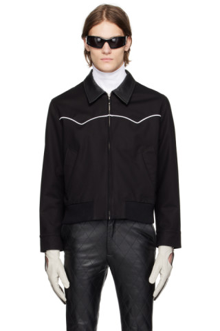 Ernest W. Baker: Black Western Harrington Jacket | SSENSE