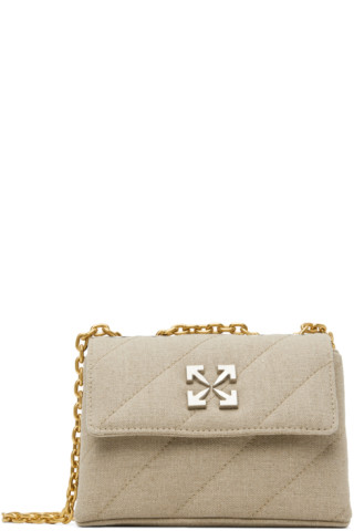 Off-White Crossbody bag JACKHAMMER 20 in beige/ silver