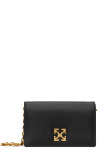 Off-White Jitney Leather French Wallet Black