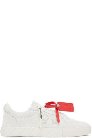 OFF-WHITE: Vulcanized sneakers in canvas - White  OFF-WHITE sneakers  OBIA003C99FAB001 online at