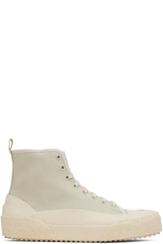 Studio Nicholson: Beige Numbers Sneakers | SSENSE