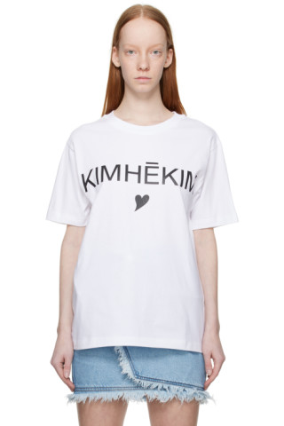 KIMHĒKIMのホワイト Heart Tシャツがセール中