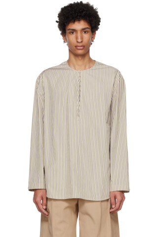 Beige Light Vareuse Shirt by LEMAIRE on Sale