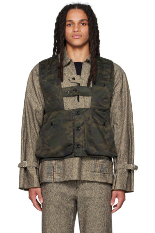 Khaki Game Vest by AïE on Sale