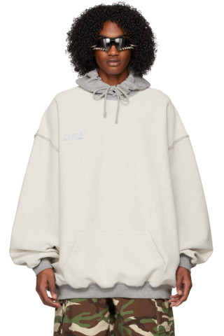 VETEMENTS inside-out effect drawstring hoodie