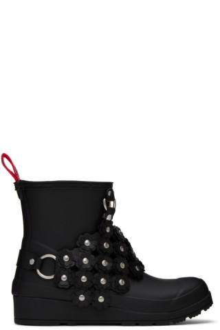 Noir Kei Ninomiya: Black Hunter Edition Rubber Boots | SSENSE