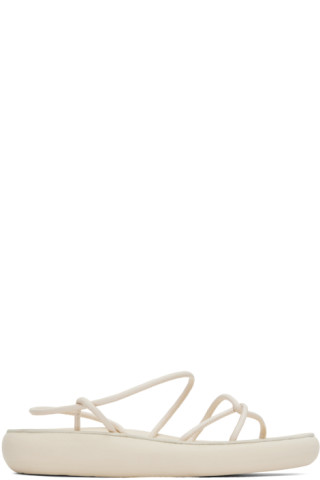 サンダル・ミュール ANCIENT GREEK SANDALS White leather Dimitra thong sandals Ancient Greek Sandals Dimitra Leather Sandals | White