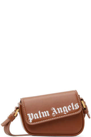 PALM ANGELS Crash mini printed textured-leather shoulder bag
