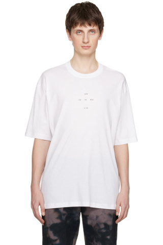 White Oversized T-Shirt by Song for the Mute on Sale