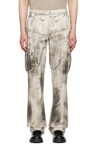 RtA: Off-White & Gray Theo Cargo Pants | SSENSE