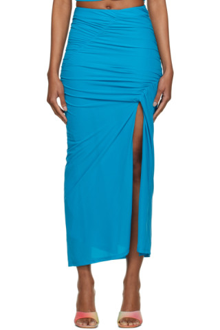 FiroziBlue Pencil Women Shapewear Skirt Ladies Cotton with Drawstring Rope  Saree