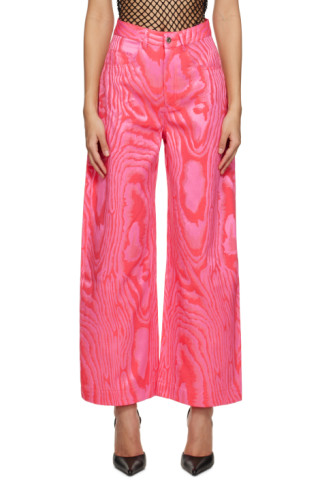 Pink Wide-Leg Trousers by Marques Almeida on Sale