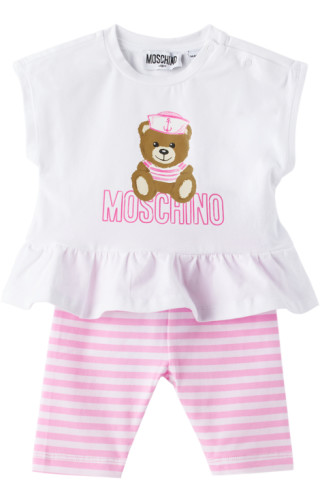 Moschino Baby Sailor Teddy Bear Polo Shirt & Shorts Set