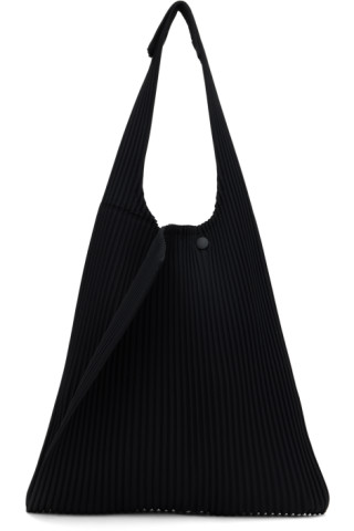 Homme Plissé Issey Miyake: Black Petal Tote | SSENSE