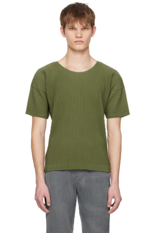 Homme Plissé Issey Miyake: Khaki Monthly Color March T-Shirt