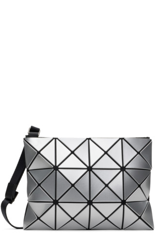 Bao Bao Issey Miyake: Silver Lucent Crossbody Bag | SSENSE