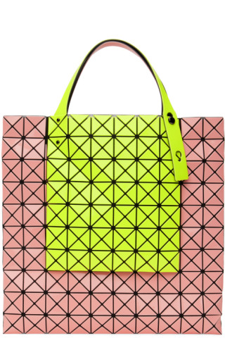 Bao Bao Issey Miyake  Prism Kangaroo Tote Bag in Yellow & Coral