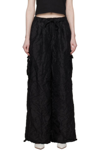 Pull On Crinkle Trousers in Bone