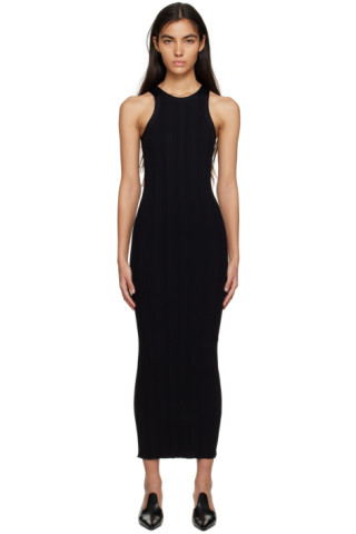 Black Seamless Midi Dress by TOTEME on Sale