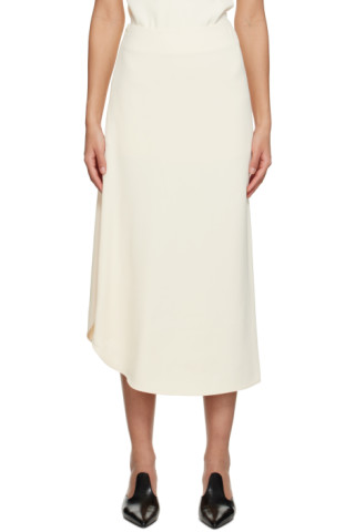 【関税込み】TOTEME ベージュ Draped Circle ミディアムスカート 231771F092002_1.jpg