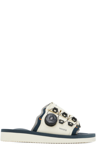 【関税込み】Suicoke オフホワイト&ネイビー LETA-ab サンダル Suicokeのオフホワイト&ネイビー LETA-ab サンダルがセール中