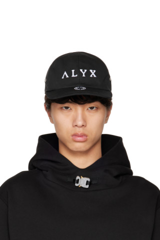 Black Embroidered Hat by 1017 ALYX 9SM on Sale