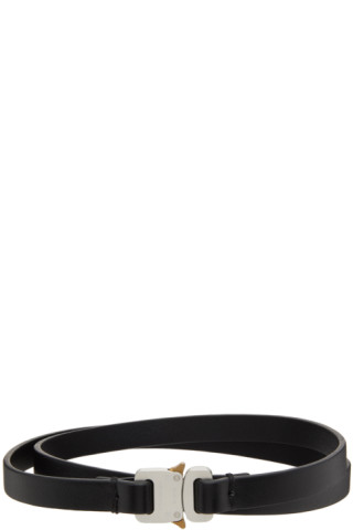1017 ALYX 9SM: Black Micro Buckle Choker SSENSE UK