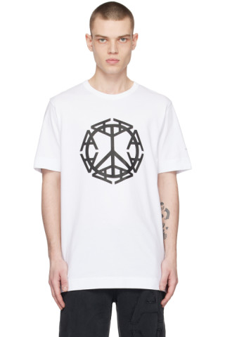 White Peace Sign T-Shirt by 1017 ALYX 9SM on Sale