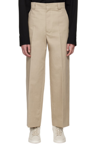 Fear of God: Beige Relaxed-Fit Trousers | SSENSE