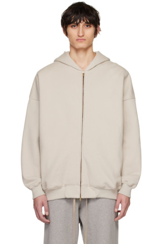 Fear of God - Beige Zip Hoodie