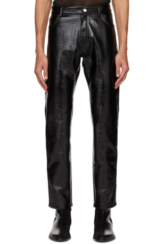 Courrèges: Black Five-Pocket Trousers | SSENSE