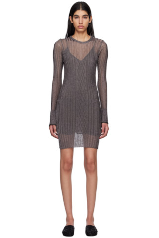 【関税込み】Victoria Beckham シルバー Lurex ミニドレス Victoria Beckhamのシルバー Lurex ミニドレスがセール中