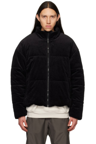 Alo: Black Stage Puffer Jacket | SSENSE