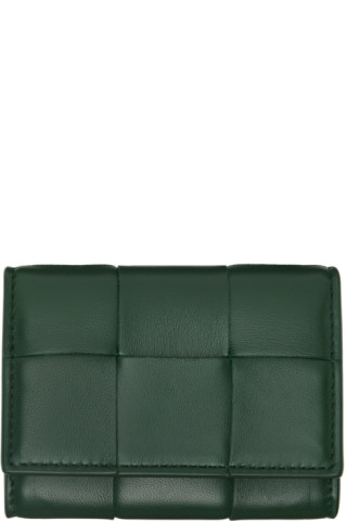 【bottega Veneta】エンベロープ コインポーチ Bottega Veneta: グリーン エンベロープ コインポーチ | SSENSE 日本