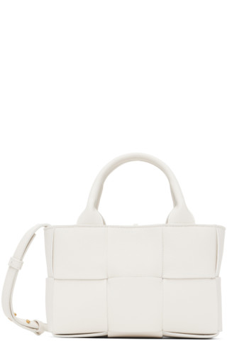 SSENSE Bottega Veneta White Mini Sardine Bag $3100.00
