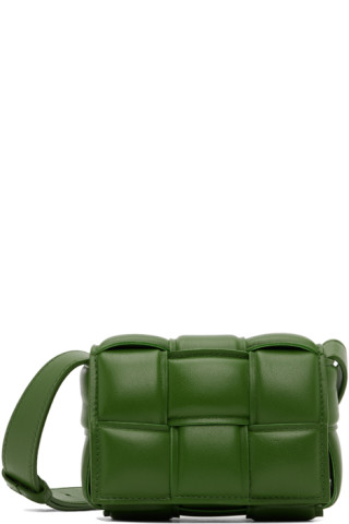 Bottega Veneta Candy Padded Cassette Leather Shoulder Bag Green